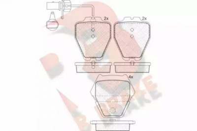 R BRAKE rb1571 -  Комплект тормозных колодок, дисковый тормоз